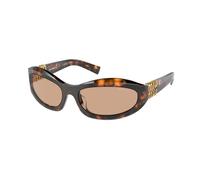 Miu Miu Femme MU 14ZS 14L90H Lunettes de soleil Acétate Tortue Marron Géométrique Normale