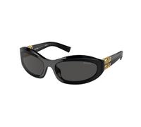 Miu Miu Femme MU 14ZS 16K08Z Lunettes de soleil Acétate Noir Gris Géométrique Normale