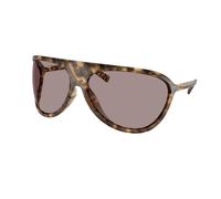 Miu Miu Femme MU A01S 11Z06I Lunettes de soleil Injecté Tortue Marron Géométrique Normale