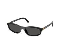 Miu Miu Femme MU A06S 16K08Z Lunettes de soleil Acétate Noir Gris Géométrique Normale