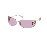Miu Miu Femme MU A51S ZVN90O Lunettes de soleil Métal Or Rose Carré Normale