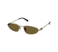 Miu Miu Femme MU A52S 26C09Z Lunettes de soleil Métal Or Marron Géométrique Normale