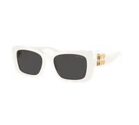 Miu Miu Femme Sunglass MU 07YS - Couleur du Monture: Blanc, Couleur de Lentille: Gris foncé