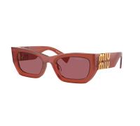 Miu Miu Femme Sunglass MU 09WS - Couleur du Monture: Cognac Opal, Couleur de Lentille: Violet foncé