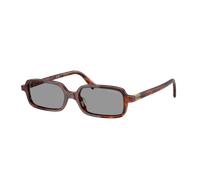Miu Miu Femme Sunglass MU 11ZS - Couleur du Monture: Havana Mahogany, Couleur de Lentille: Gris