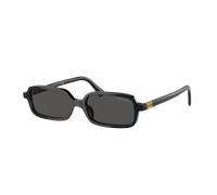 Miu Miu Femme Sunglass MU 11ZS - Couleur du Monture: Noir, Couleur de Lentille: Gris foncé