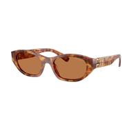 Miu Miu Femme MU A03S 10L10I Lunettes de soleil Acétate Marron Marron Géométrique Normale