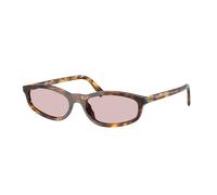 Miu Miu Femme Sunglass MU A06S - Couleur du Monture: Havana Miel, Couleur de Lentille: Rose
