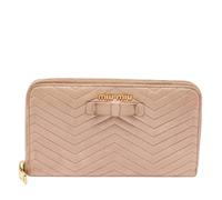 Miu Miu Pre-owned, Femme, Pre-owned, Beige, Taille: ONE Size Portefeuille en cuir Pre-owned