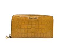 Miu Miu Pre-owned - Portefeuille en cuir Pre-owned - Femme - Pre-owned - Jaune - Taille: ONE Size