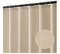 MIU Rideau de Douche en Lin texturé 200x240 cm Beige Clair, Hôtel de Luxe Lourd Rideau de Beige Clair 200L X 240H cm (1 Panneaux)