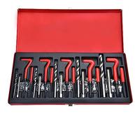 Miucoguier 131 pièces Kit de Réparation de Filetage M5 M6 M8 M10 M12 Coffret Filetage Taraudage avec étui de Rangement Portable pour Moteur de Voiture