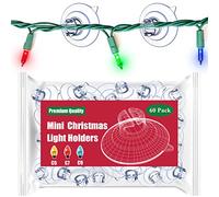 Miuezuth Lot de 60 mini ventouses pour guirlande lumineuse de Noël - Pour suspendre des lumières saisonnières et des décorations de Noël