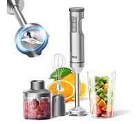 MIUI Mélangeur portatif à immersion - Mélangeurs pour mixeur à main de cuisine, lame en acier inoxydable à 14 vitesses et bâton à main, mélangeur manuel électrique avec fouet à œufs, parfait pour le