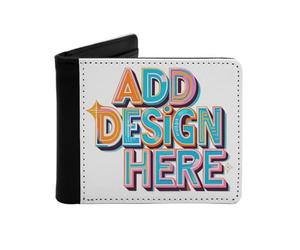 Miujonvy Portefeuille à rabat pour ajouter vos textes, images, pièces de monnaie et carte d'identité avec poche pour pièces de monnaie, 6 emplacements pour cartes de crédit, compartiments pour billets