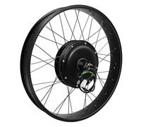 MIUKYUI Kit de conversion pour vélo électrique 26" - 48 V - 1500 W - Motoneiges - LCD - Roue arrière - Kit de modification du moteur - Noir - Alliage d'aluminium