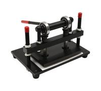 MIUKYUI Presse à gaufrer manuelle, force de pression 38 x 31 cm, plan de travail avec tôle d'acier de 18 mm et double arbre de guidage pour le travail du cuir, gaufrage, poinçonnage, comme artisanat