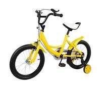 MIUKYUI Vélo pour enfant 16 pouces, vélo à partir de 5-8 ans pour fille garçon, jaune Vélo pour enfant avec garde-boue et frein avant et arrière combiné, en acier au carbone de haute qualité (jaune)