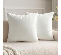MIULEE Lot de 2 Housse de Coussin de en Velours Décoratif Canapé Taie d'oreiller Super Doux Decoration Maison Salon Chambre pour Canapé 45X45CM Blanc