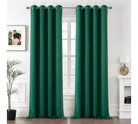 MIULEE Rideaux occultants pour intérieur 2 pièces 140 x 260 cm, rideau vert moderne pour salon, rideaux thermiques isolants pour intérieur avec anneaux, rideau occultant fenêtre chambre à coucher
