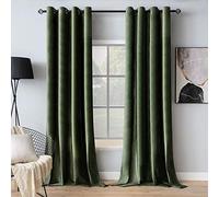 MIULEE Rideaux Velours Vert Matcha 140x200 CM Lot de 2, Luxurious Doux Semi-occultant Rideau à Oeillets, Rideau Thermique Isolant Anti Chaleur Velours pour Chambre, Opaque Rideaux Salon Moderne