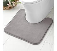 MIULEE Tapis de Bain Antidérapant en Mousse à Mémoire - Ultra Doux, Absorbant, Séchage Rapide, Lavable en Machine, Tapis de Salle de Bain pour Douche, Baignoire, Cuisine - 50x50 cm， Gris