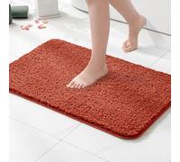 MIULEE Tapis Salle de Bain 1 Pièce Absorbant Antidérapant en Haute Hygroscopicité Fourrure Tapis d'Entrée pour la Douche Super Doux pour Chambre à Coucher Entrée de Cuisine 50x80CM Caramel