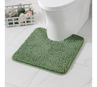 MIULEE Tapis Salle de Bain 1 Pièce Absorbant Antidérapant en Haute Hygroscopicité Fourrure Tapis d'Entrée pour la Douche Super Doux pour Chambre à Coucher Entrée de Cuisine 50x60CM Vert Matcha
