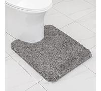 MIULEE Tapis Salle de Bain 1 Pièce Absorbant Antidérapant en Haute Hygroscopicité Fourrure Tapis d'Entrée pour la Douche Super Doux pour Chambre à Coucher Entrée de Cuisine 50x60CM Gris