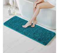 MIULEE Tapis Salle de Bain 1 Pièce Absorbant Doux Bleu Canard 45x120cm | Antidérapant en Haute Hygroscopicité Fourrure Tapis d'Entrée pour la Douche pour Chambre à Coucher Entrée de Cuisine
