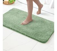MIULEE Tapis Salle de Bain 1 Pièce Absorbant Super Doux Vert 40x60cm | Antidérapant en Haute Hygroscopicité Fourrure Tapis d'Entrée pour la Douche pour Chambre à Coucher Entrée de Cuisine