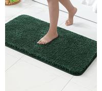MIULEE Tapis Salle de Bain 1 Pièce Absorbant Super Doux Vert Foncé 60x90cm | Antidérapant en Haute Hygroscopicité Fourrure Tapis d'Entrée pour la Douche pour Chambre à Coucher Entrée de Cuisine