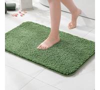 MIULEE Tapis Salle de Bain 1 Pièce Absorbant Super Doux Vert Matcha 50x80cm | Antidérapant en Haute Hygroscopicité Fourrure Tapis d'Entrée pour la Douche pour Chambre à Coucher Entrée de Cuisine