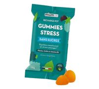 Mium Lab - Anti-Stress, Réduit la Fatigue Physique et Mentale - Équilibre nerveux - GABA + Aubépine & Rhodiola + Vitamine B6 - Goût Pomme - Éco-recharge 42 gummies - Fabriqué en France