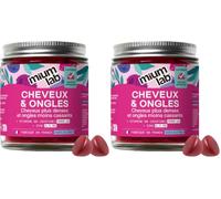 Mium Lab - Cure 21 jours - Pousse & Fortification Cheveux et des Ongles - Cliniquement testé & Hautement dosé (10000% Biotine) | Gummies Goût Fruits Rouges Sans Sucre | Fabriqués en France (Lot de 2)