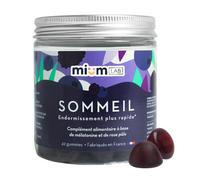 Mium Lab - Endormissement rapide - Sommeil naturel - Mélatonine (1,9mg) & Plantes Hautement dosée - Cure 21 jours - Arômes Naturels Mûres et Myrtille - Fabriqué en France