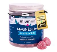 Mium Lab Gummies Magnésium 300mg - Magnesium Citrate et Vitamine B6 - Anti Stress, Fatigue et Nervosité - Complément Alimentaire Magnesium Adulte et Enfant - Goût Fruits Rouges - Gummies Sans sucres