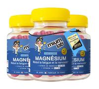 MIUM LAB - Gummies Magnésium Enfant 100mg Citrate + Vitamine B6 - Système Nerveux, Fatigue & Fatigue - Complément Alimentaire Enfants - Sans Sucres - Fruits Rouges - 30 Jours - Lot de 3