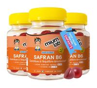 MIUM LAB - Gummies Safran Enfant Vitamine B6 - Équilibre Émotionnel & Concentration - Aide à Gérer Émotions & Agitation - Complément Alimentaire Enfant Sans Sucres - Goût Fraise - Lot de 3