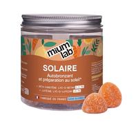 Mium Lab - Gummies Solaire - Complément Alimentaire Bronzage - Prépare la Peau au Soleil, Prolonge & Accélère bronzage - Bêta-carotène, Vit E, Cuivre - Sans Sucres - Cure 21J - Fabriqué en France