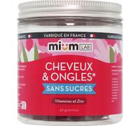 Mium Lab - Cure 21 jours - Pousse & Fortification Cheveux et des Ongles - Cliniquement testé & Hautement dosé (10000% Biotine) | Gummies Goût Fruits Rouges Sans Sucre | Fabriqués en France
