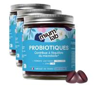 Mium Lab - Probiotiques 5 souches & 7 Milliards d'UFC - Renforcement Flore Intestinale, Digestion, Transit régulier - Adultes et Enfants - Cure 21 jours - Fabriqué en France (Lot de 3)