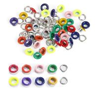 Miunpri Lot de 40 œillets métalliques de 5 mm avec rondelles 8 couleurs pour chaussures, vêtements, sac de ceinture, projet de bricolage