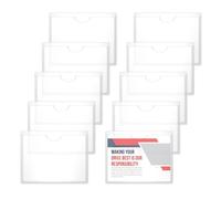 Miunpri Support Carte Handicapé Pare Brise, 10 pcs Support Autocollant pour Carte VTC/Taxi/Ticket Disque de Stationnement - Voiture/Pare Brise