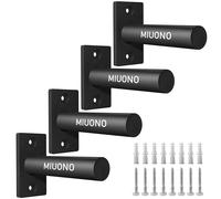 MIUONO Lot de 4 supports de plaque de poids à fixation murale pour disques olympiques de 5,1 cm