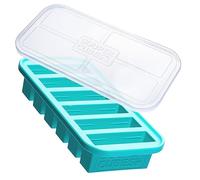 Miuphro Souper Cubes 1/2-Cup Freezing Tray with lid, Makes 6 Perfect 1/2 Cup portions, Freeze Pesto, Salsa, Or Sauce