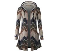 Miusey Veste à capuche légère avec fermeture éclair pouvant restée ouverte, longueur tunique, pour femme, Medium