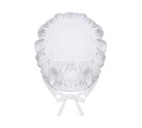 Miutii Bonnet de soubrette pour enfants filles - Bonnet pionnier colonial - Bonnet médiéval - Accessoire pour femme de chambre - Robe B - Blanc 170-176