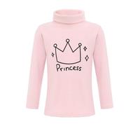 Miutii T-shirt thermique à manches longues en polaire pour fille - Motif licornes - Col roulé - Chaud - Sous-vêtement thermique, B rose B, 122-128