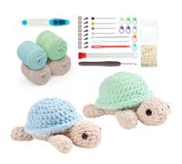 MIUUIPI Kit de crochet pour débutants, kit complet de tricot tortue avec crochets, aiguilles, fil et instructions vidéo, kit de crochet pour débutants, kit de démarrage au crochet pour crochet DIY